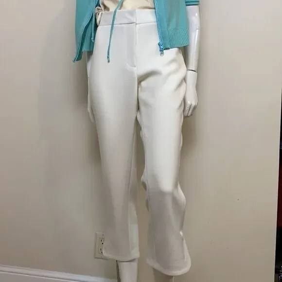 Rachel Roy Pants 12 Signature Cropped Ivory Pants - Picture 1 of 12